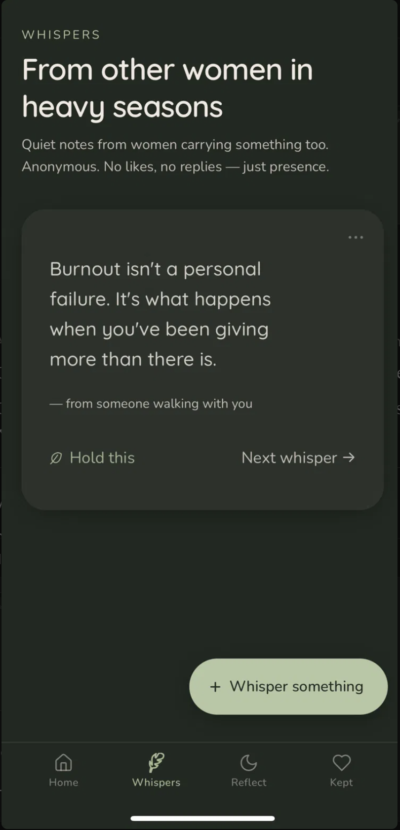 Read whispers from other women